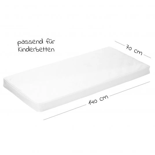 Alvi 2-tlg. Matratzen-Set für Kinderbetten 70 x 140 cm / Babymatratze Farm + Spannbetttuch PERLAM® - Natur 2 Alvi 2-tlg. Matratzen-Set für Kinderbetten 70 x 140 cm / Babymatratze Farm + Spannbetttuch PERLAM® - Natur – Bild 2