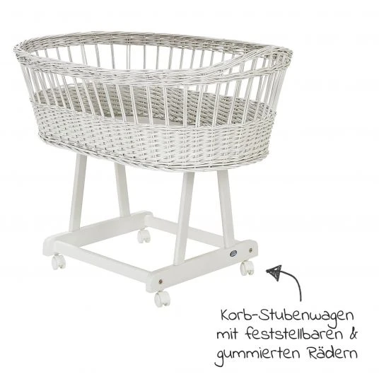 Alvi 2-tlg. Sparset Stubenwagen Birthe + Schlummer-Nestchen Special Fabrics - Piqué 2 Alvi 2-tlg. Sparset Stubenwagen Birthe + Schlummer-Nestchen Special Fabrics - Piqué – Bild 2