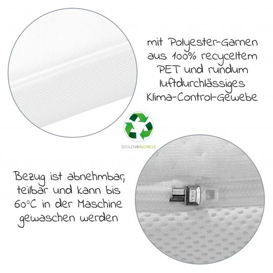 Alvi 4-tlg. Matratzen-Set für Kinderbetten 70 x 140 cm / Babymatratze Eco Planet + Betteinlage + 2 Spannbetttücher 4 Alvi 4-tlg. Matratzen-Set für Kinderbetten 70 x 140 cm / Babymatratze Eco Planet + Betteinlage + 2 Spannbetttücher – Bild 4