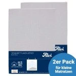 Alvi Spannbetttuch 2er Pack aus Bio-Baumwolle für kleine Matratzen 40 x 90 cm - Weiß 4 Alvi Spannbetttuch 2er Pack aus Bio-Baumwolle für kleine Matratzen 40 x 90 cm - Weiß – Bild 4