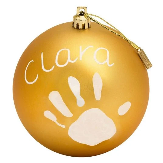 Baby Art Christbaumkugel für Abdruck & Beschriftung - Matt Gold 1 Baby Art Christbaumkugel für Abdruck & Beschriftung - Matt Gold