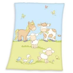 Baby Best Kuscheldecke 75 x 100 cm - Tierkinder Bauernhof