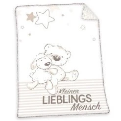 Baby Best Kuscheldecke mit Flauschseite 75 x 100 cm - Kleiner Lieblingsmensch