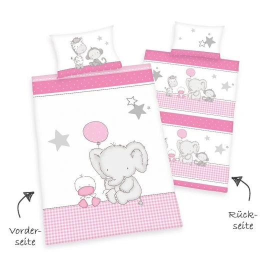 Baby Best Wende-Bettwäsche 100 x 135 cm - Elefant & Ente 2 Baby Best Wende-Bettwäsche 100 x 135 cm - Elefant & Ente – Bild 2
