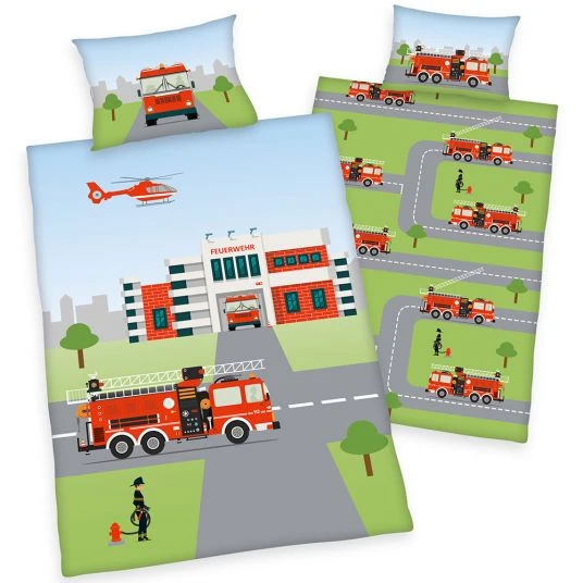 Baby Best Wende-Bettwäsche - 100 x 135 cm - Feuerwehr 1 Baby Best Wende-Bettwäsche - 100 x 135 cm - Feuerwehr