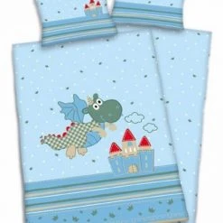 Baby Best Wende-Bettwäsche 100 x 135 cm - Kleiner Drache