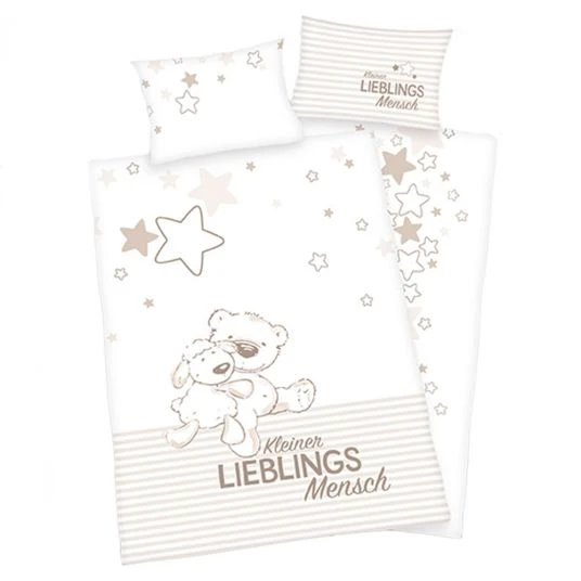 Baby Best Wende-Bettwäsche 100 x 135 cm - Kleiner Lieblingsmensch 1 Baby Best Wende-Bettwäsche 100 x 135 cm - Kleiner Lieblingsmensch