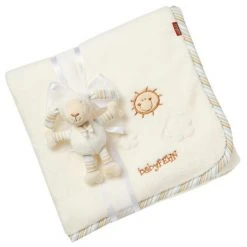 Baby Fehn 2-tlg. Set Kuscheldecke Baby Love + Greifling Schaf 75 x 100 cm