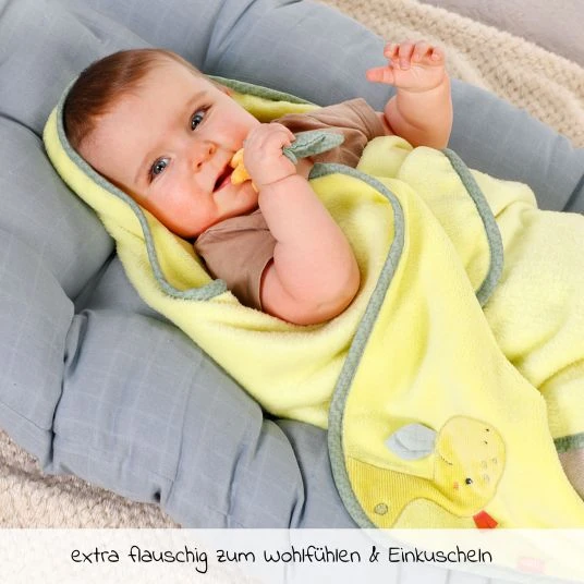 Baby Fehn 2-tlg. Set Kuscheldecke + Greifling Vulkan 75 x 100 cm - Happy Dino 4 Baby Fehn 2-tlg. Set Kuscheldecke + Greifling Vulkan 75 x 100 cm - Happy Dino – Bild 4