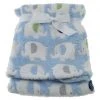 Bieco Kuscheldecke Flausch 75 x 90 cm - Elefanten Blau