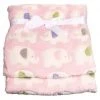 Bieco Kuscheldecke Flausch 75 x 90 cm - Elefanten Rosa