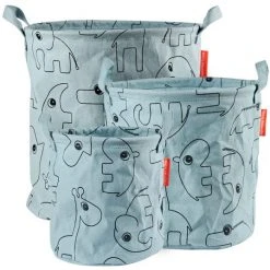 Done by Deer Aufbewahrungskorb - 3er Pack - Contour - Blau
