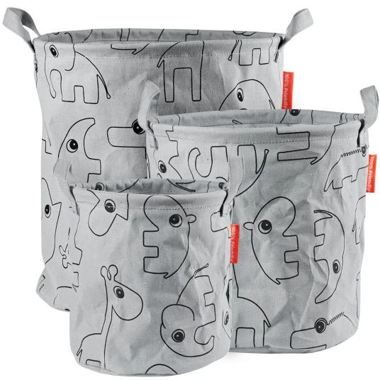 Done by Deer Aufbewahrungskorb - 3er Pack - Contour - Grau 1 Done by Deer Aufbewahrungskorb - 3er Pack - Contour - Grau