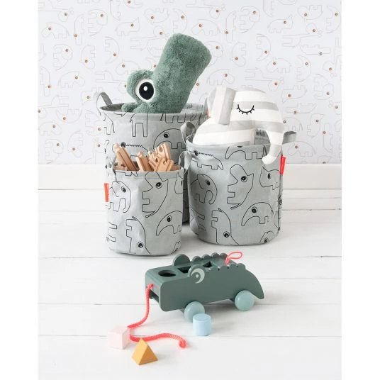 Done by Deer Aufbewahrungskorb - 3er Pack - Contour - Grau 2 Done by Deer Aufbewahrungskorb - 3er Pack - Contour - Grau – Bild 2