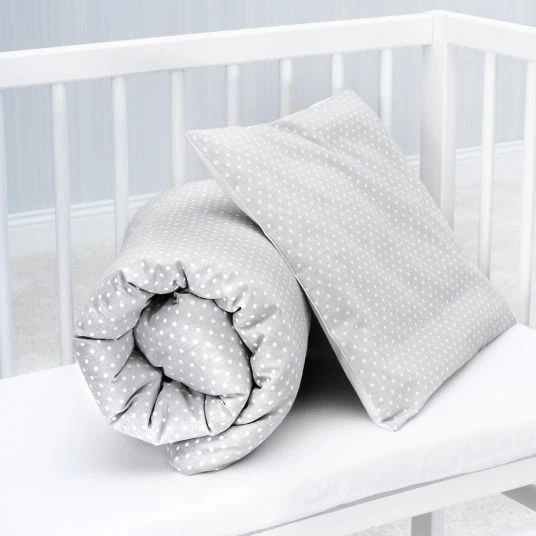 Fillikid Bettwäsche 80 x 80 cm - Punkte - Grau 4 Fillikid Bettwäsche 80 x 80 cm - Punkte - Grau – Bild 4