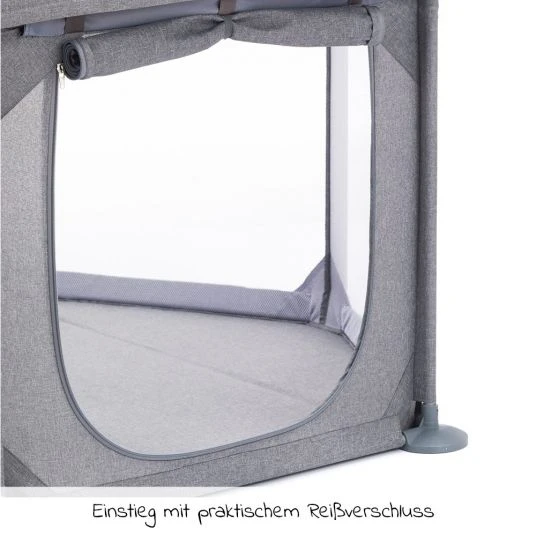 Fillikid Laufgitter 6-eckig Prag aus Netzstoff mit Transporttasche & Einstieg - Grau 5 Fillikid Laufgitter 6-eckig Prag aus Netzstoff mit Transporttasche & Einstieg - Grau – Bild 5