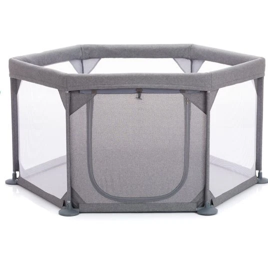 Fillikid Laufgitter 6-eckig Prag aus Netzstoff mit Transporttasche & Einstieg - Grau 6 Fillikid Laufgitter 6-eckig Prag aus Netzstoff mit Transporttasche & Einstieg - Grau – Bild 6