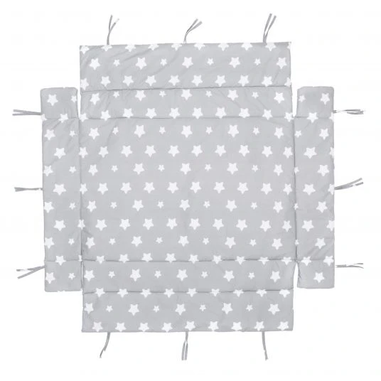 Fillikid Laufstalleinlage für Laufgitter mit 75 x 100 cm & 100 x 100 cm - Sterne - Grau - Kollektion 2022 1 Fillikid Laufstalleinlage für Laufgitter mit 75 x 100 cm & 100 x 100 cm - Sterne - Grau - Kollektion 2022