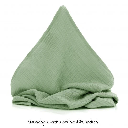 Fillikid Musselindecke Soft 2-lagig 85 x 85 cm - Salbei - Kollektion 2022 3 Fillikid Musselindecke Soft 2-lagig 85 x 85 cm - Salbei - Kollektion 2022 – Bild 3