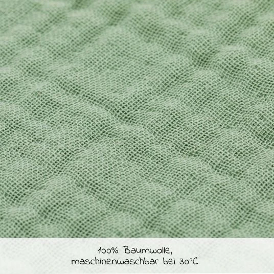 Fillikid Musselindecke Soft 2-lagig 85 x 85 cm - Salbei - Kollektion 2022 4 Fillikid Musselindecke Soft 2-lagig 85 x 85 cm - Salbei - Kollektion 2022 – Bild 4