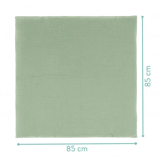 Fillikid Musselindecke Soft 2-lagig 85 x 85 cm - Salbei - Kollektion 2022 5 Fillikid Musselindecke Soft 2-lagig 85 x 85 cm - Salbei - Kollektion 2022 – Bild 5