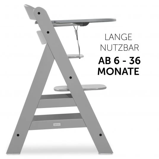 Hauck 12-tlg. Esslern-Set für Alpha Plus - Essbrett Click Tray + 2x Teller + 2x Besteck + 5x Klettlätzchen - Grau Salbei 5 Hauck 12-tlg. Esslern-Set für Alpha Plus - Essbrett Click Tray + 2x Teller + 2x Besteck + 5x Klettlätzchen - Grau Salbei – Bild 5