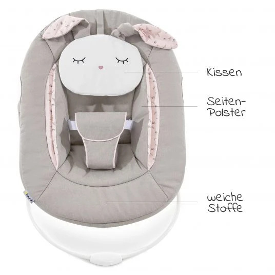 Hauck Alpha Plus Natur Newborn Set Powder Bunny - 4-tlg. Hochstuhl + Neugeborenenaufsatz + Sitzkissen Beige 6 Hauck Alpha Plus Natur Newborn Set Powder Bunny - 4-tlg. Hochstuhl + Neugeborenenaufsatz + Sitzkissen Beige – Bild 6