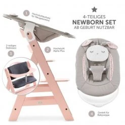 Hauck Alpha Plus Rose Newborn Set Powder Bunny - 4-tlg. Hochstuhl + Neugeborenenaufsatz + Sitzkissen Grey -Wohnen & Schlafen Verkäufe hauck alpha plus rose newborn set powder bunny 4 tlg hochstuhl neugeborenenaufsatz sitzkissen grey 1314 1826 7873 d2