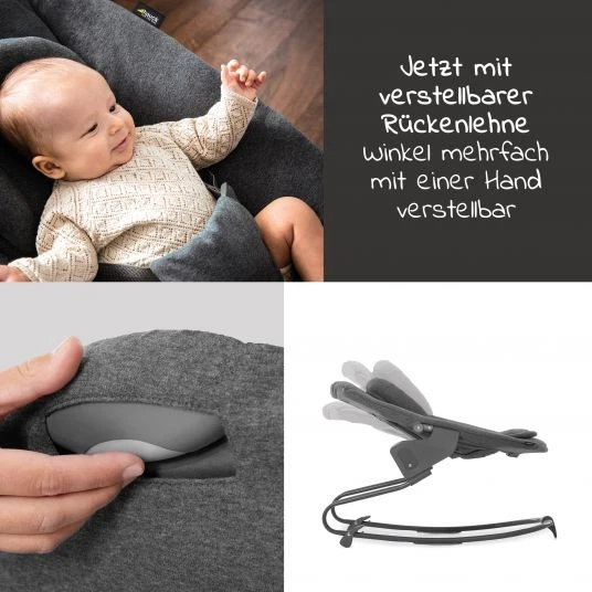 Hauck Alpha Plus Weiss XXL Newborn Set - Hochstuhl + 2in1 Aufsatz + Alpha Tray Essbrett + Zubehör - Jersey Charcoal 6 Hauck Alpha Plus Weiss XXL Newborn Set - Hochstuhl + 2in1 Aufsatz + Alpha Tray Essbrett + Zubehör - Jersey Charcoal – Bild 6