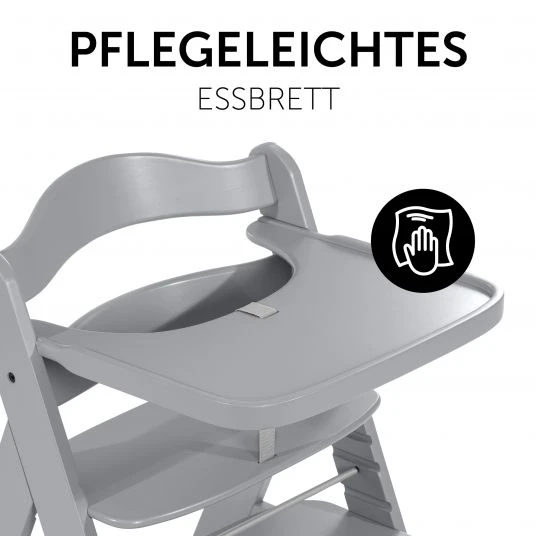 Hauck Essbrett und Tisch aus Holz für Alpha Hochstühle (Wooden Tray) - Grau 6 Hauck Essbrett und Tisch aus Holz für Alpha Hochstühle (Wooden Tray) - Grau – Bild 6