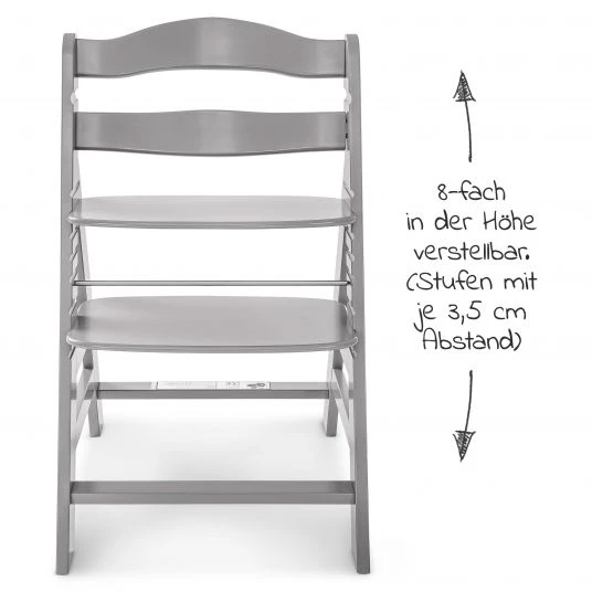 Hauck Hochstuhl Alpha Plus Grau - im Sparset inkl. Sitzkissen Nordic Grey 6 Hauck Hochstuhl Alpha Plus Grau - im Sparset inkl. Sitzkissen Nordic Grey – Bild 6