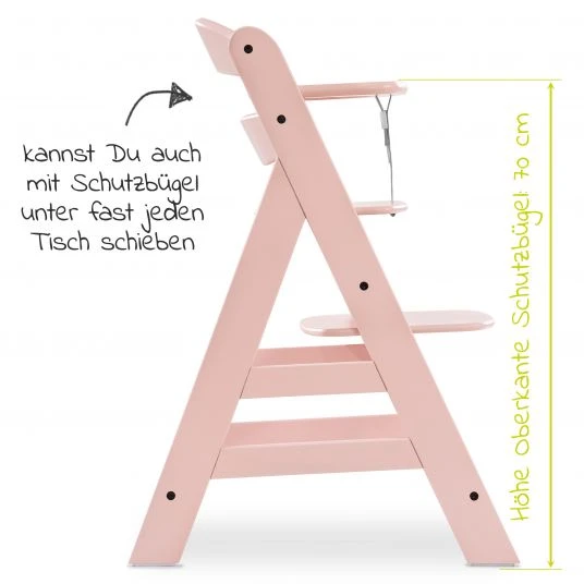 Hauck Hochstuhl Alpha Plus - Rose 2 Hauck Hochstuhl Alpha Plus - Rose – Bild 2