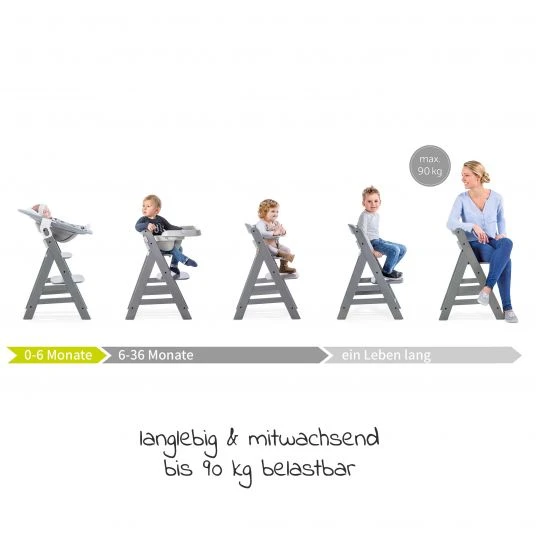 Hauck Hochstuhl Alpha Plus Select - Charcoal / Dunkelgrau 6 Hauck Hochstuhl Alpha Plus Select - Charcoal / Dunkelgrau – Bild 6
