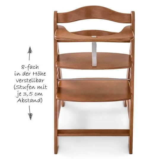 Hauck Hochstuhl Alpha Plus - Walnut 4 Hauck Hochstuhl Alpha Plus - Walnut – Bild 4
