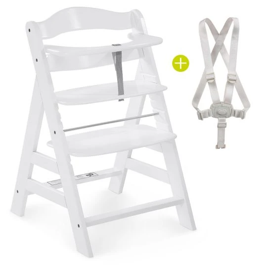 Hauck Hochstuhl Alpha Plus - White 1 Hauck Hochstuhl Alpha Plus - White
