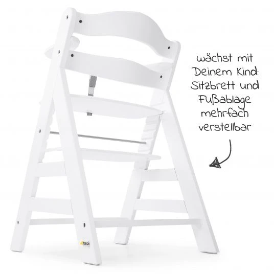 Hauck Hochstuhl Alpha Plus White - im Sparset inkl. Sitzkissen Nordic Grey - Weiß 5 Hauck Hochstuhl Alpha Plus White - im Sparset inkl. Sitzkissen Nordic Grey - Weiß – Bild 5