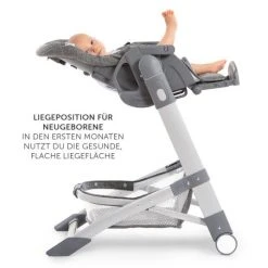 Hauck Hochstuhl & Babyliege ab Geburt - Grow Up Newborn Set (faltbar & klappbar) - Melange Grey -Wohnen & Schlafen Verkäufe hauck hochstuhl babyliege ab geburt grow up newborn set faltbar klappbar melange grey 641507 d4