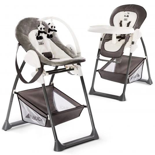 Hauck Hochstuhl & Babyliege ab Geburt - Sit'n Relax mit Babyaufsatz (klappbar und Höhe verstellbar) - Wild Panda - Kollektion 2022 1 Hauck Hochstuhl & Babyliege ab Geburt - Sit'n Relax mit Babyaufsatz (klappbar und Höhe verstellbar) - Wild Panda - Kollektion 2022