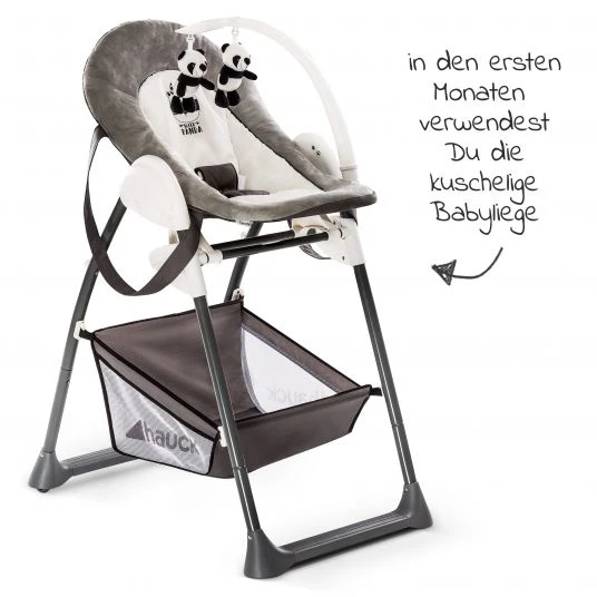 Hauck Hochstuhl & Babyliege ab Geburt - Sit'n Relax mit Babyaufsatz (klappbar und Höhe verstellbar) - Wild Panda - Kollektion 2022 2 Hauck Hochstuhl & Babyliege ab Geburt - Sit'n Relax mit Babyaufsatz (klappbar und Höhe verstellbar) - Wild Panda - Kollektion 2022 – Bild 2