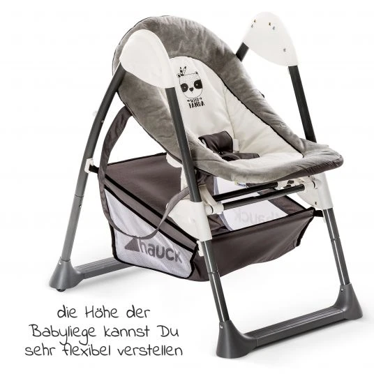 Hauck Hochstuhl & Babyliege ab Geburt - Sit'n Relax mit Babyaufsatz (klappbar und Höhe verstellbar) - Wild Panda - Kollektion 2022 5 Hauck Hochstuhl & Babyliege ab Geburt - Sit'n Relax mit Babyaufsatz (klappbar und Höhe verstellbar) - Wild Panda - Kollektion 2022 – Bild 5