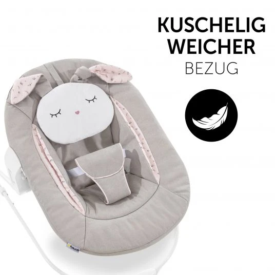 Hauck Neugeborenenaufsatz & Wippe für Alpha / Beta Hochstuhl - Bouncer 2in1 - Powder Bunny 6 Hauck Neugeborenenaufsatz & Wippe für Alpha / Beta Hochstuhl - Bouncer 2in1 - Powder Bunny – Bild 6