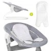 Hauck Neugeborenenaufsatz & Wippe für Alpha Hochstuhl - Bouncer 2in1 - Stretch Grey