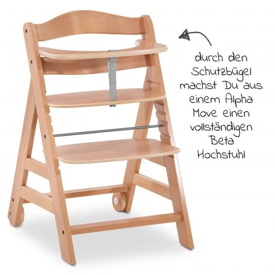Hauck Schutzbügel aus Holz für Alpha Plus Move Hochstuhl - Natur 3 Hauck Schutzbügel aus Holz für Alpha Plus Move Hochstuhl - Natur – Bild 3