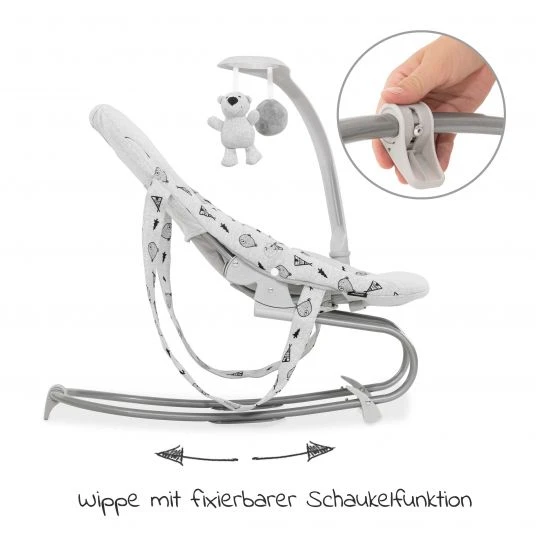 Hauck Sitn Relax 3in1 - Hochstuhl ab der Geburt, Babyliege und Wippe - Nordic Grey 6 Hauck Sitn Relax 3in1 - Hochstuhl ab der Geburt, Babyliege und Wippe - Nordic Grey – Bild 6