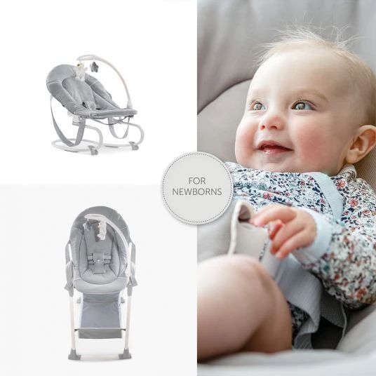 Hauck Sitn Relax 3in1 - Hochstuhl ab der Geburt, Babyliege und Wippe - Stretch Grey 3 Hauck Sitn Relax 3in1 - Hochstuhl ab der Geburt, Babyliege und Wippe - Stretch Grey – Bild 3