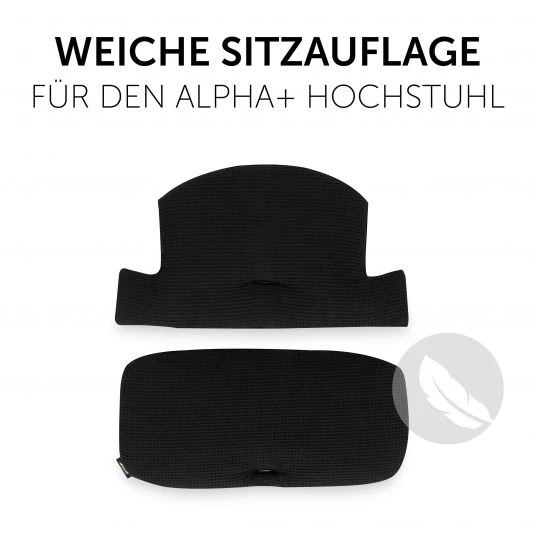 Hauck Sitzkissen / Hochstuhlauflage für Alpha Hochstuhl - Highchair Pad Select - Waffle Pique Black 3 Hauck Sitzkissen / Hochstuhlauflage für Alpha Hochstuhl - Highchair Pad Select - Waffle Pique Black – Bild 3