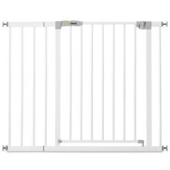 Hauck Treppenschutzgitter Stop N Safe 2 (96 bis 101 cm) inkl. 21 cm Verlängerung - ohne Bohren - White