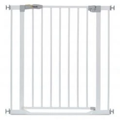 Hauck Türschutzgitter Clear Step Gate (75-80 cm) ohne Bohren und niedriger Türschwelle - White