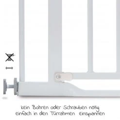 Hauck Türschutzgitter Clear Step Gate (75-80 cm) ohne Bohren und niedriger Türschwelle - White -Wohnen & Schlafen Verkäufe hauck turschutzgitter clear step gate 75 80 cm ohne bohren und niedriger turschwelle white 597422 d3