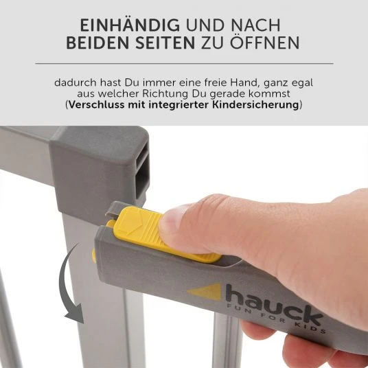 Hauck Türschutzgitter Stop N Safe 2 (75 bis 80 cm) ohne Bohren - Silver 3 Hauck Türschutzgitter Stop N Safe 2 (75 bis 80 cm) ohne Bohren - Silver – Bild 3
